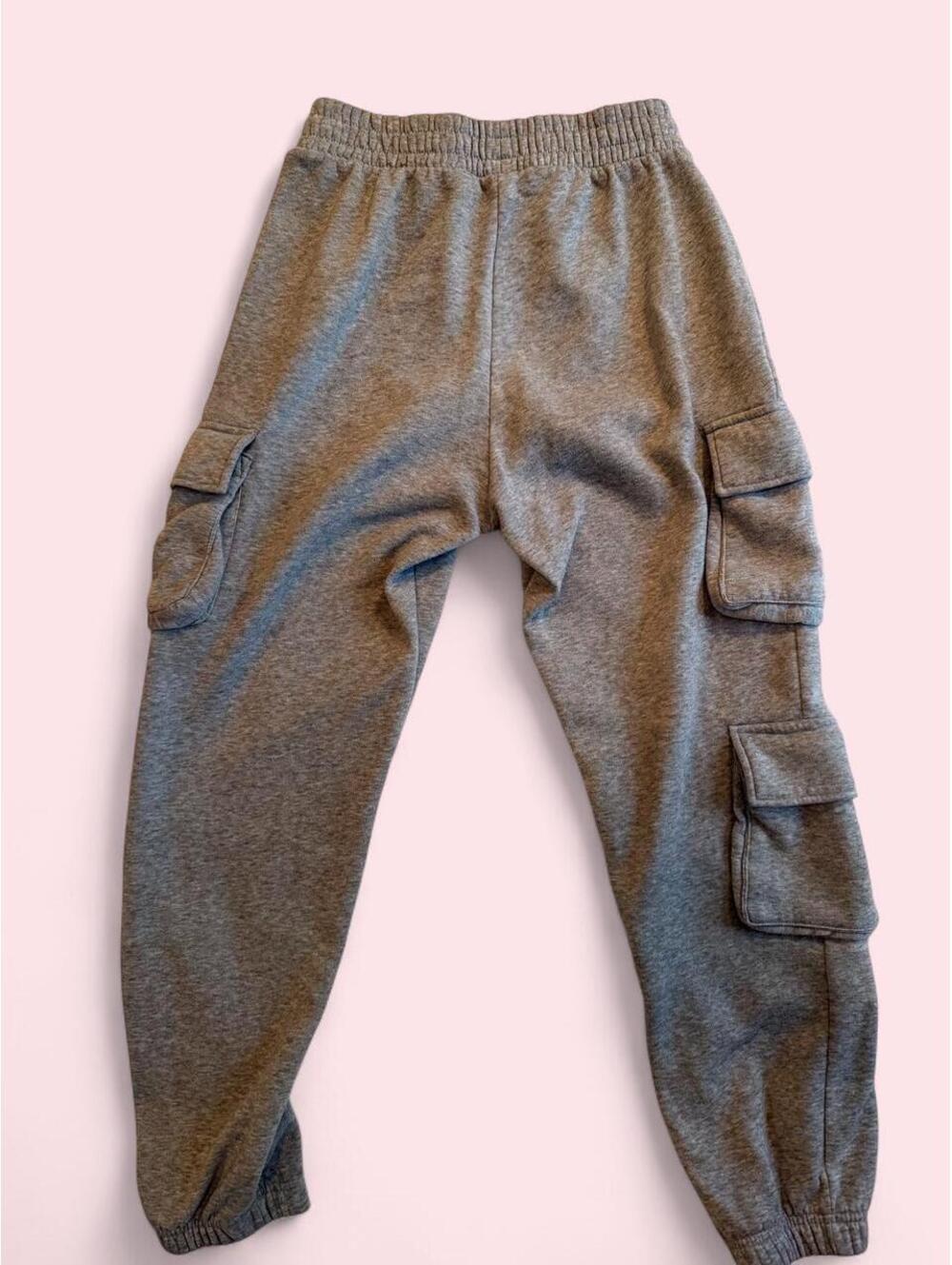 Love Stream Gray Cargo Sweatpants Size L Baggy Y2K Joggers